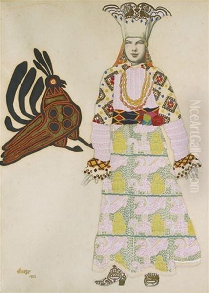 Costume Pour L'opera Comique Mavra D'igor Stravinsky (study) - view 1