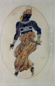 Projet De Costume Du Negre Dore (for Sheherazade)