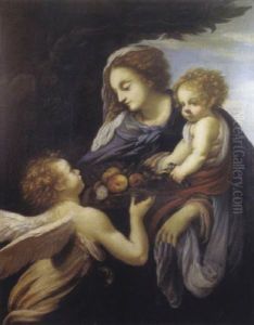 La Vierge Et L'enfant Avec Un Ange