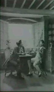 Militaire A La Retraite, Devant La Fenetre by Charles Lucien Marie Balay