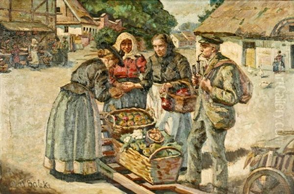 Dorfliche Marktszene - view 1