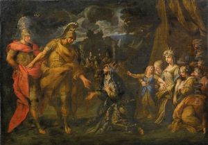 The Family Of Darius Before Alexander The Great by Lazzaro Baldi