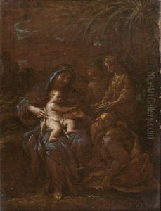 La Vierge A L'enfant Et Les Anges