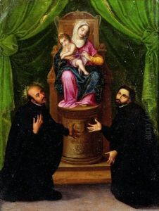 La Vierge Avec Saint Ignace Et Saint Francois-xavier