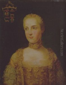 Ritratto Di Isabella Di Borbone In Abito A Trine