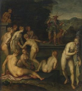 Diana And Actaeon by Giovanni (Il Cosci) Balducci