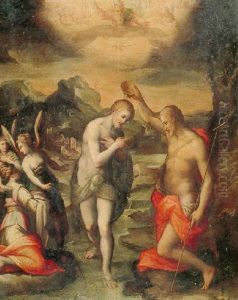 The Baptism Of Christ by Giovanni (Il Cosci) Balducci