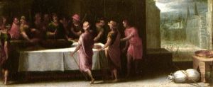The First Passover Seder, Preceding The Exodus From Egypt
