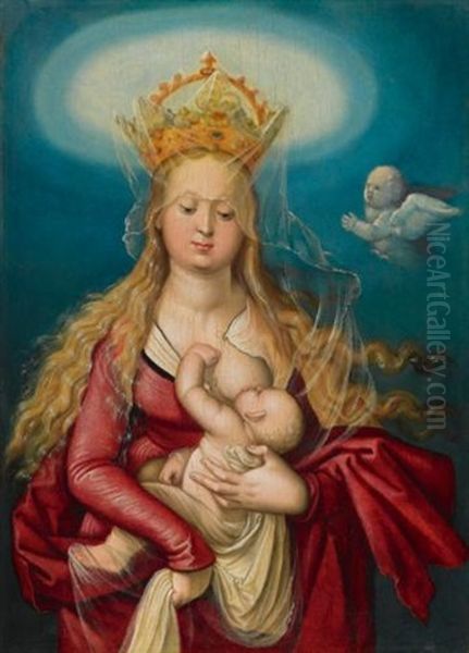 He Virgin As Queen Of Heaven Suckling The Infant Christ - view 1