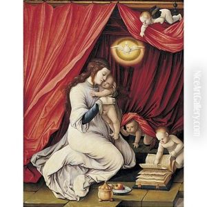 Virgin And Child With Three Angels by Hans Baldung Grien