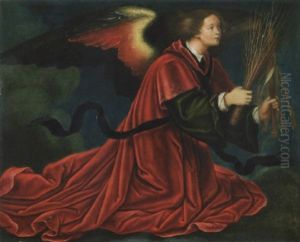 Knieender Engel, Der Reisigrute Und Geisel Als Leidenswerkzeuge Christi In Handen Halt by Hans Baldung Grien