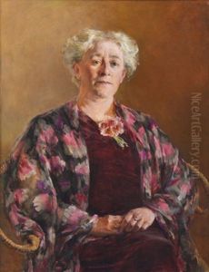 Portrait Of A Woman (possibly A Self-portrait) by Alice Marian Ellen Bale