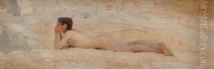 Nude Reclining On House Roof; And Nude Sleeping (2 Works) Nude Reclining On House Roof; And Nude Sleeping (2 Works)