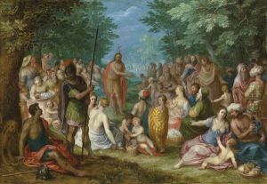 The Preaching Of Saint John The Baptist by Hendrik van Balen the Elder