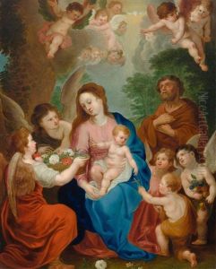 Mary With The Angels by Hendrik van Balen the Elder