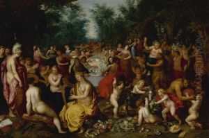 The Feast Of The Gods by Hendrik van Balen the Elder