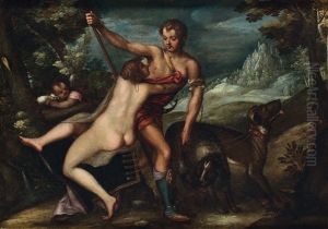 Venere E Adone by Hendrik van Balen the Elder
