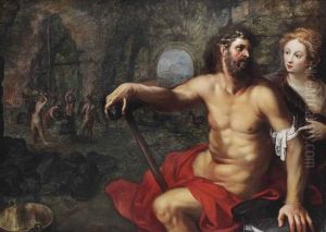 Venus At The Forge Of Vulcan by Hendrik van Balen the Elder