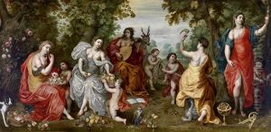 Eine Allegorie Der Funf Sinne by Hendrik van Balen the Elder