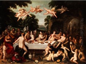 Gottermahl Bei Der Hochzeit Von Peleus Und Thetis by Hendrik van Balen the Elder