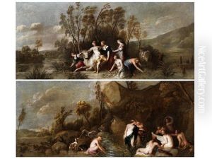Der Raub Der Europa (+ Diana Im Bade; Pair) by Hendrik van Balen the Elder