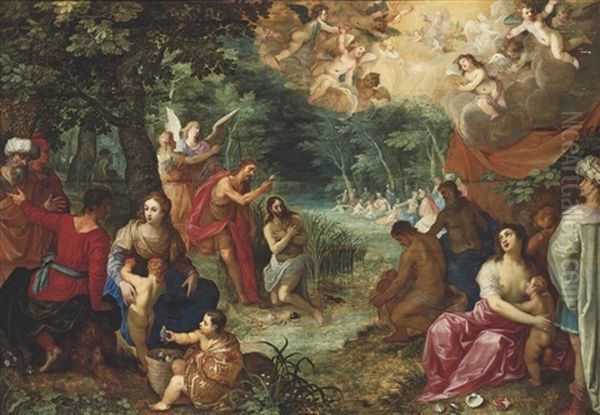 The Baptism Of Christ (collab. W/jan Breughel Ii) by Hendrik van Balen the Elder