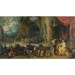 Venus In The Forge Of Vulcan by Hendrik van Balen the Elder