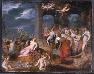 The Feast Of The Gods by Hendrik van Balen the Elder