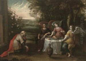 Abraham And The Three Angels by Hendrik van Balen the Elder