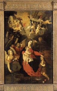 La Sainte Famille Avec Saint Jean-baptiste Enfant Portant Les Instruments De La Passion by Hendrik van Balen the Elder