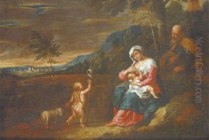 Le Repos Pendant La Fuite En Egypte by Hendrik van Balen the Elder