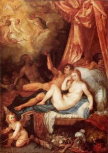 Mars And Venus Surprised By Vulcan by Hendrik van Balen the Elder