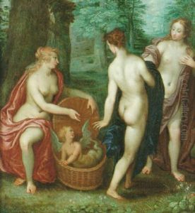 Kekrops Dottrar Och Den Lille Erichtonius by Hendrik van Balen the Elder