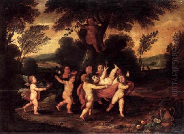 The Infant Bacchus With Putti - view 1