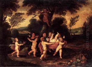 The Infant Bacchus With Putti