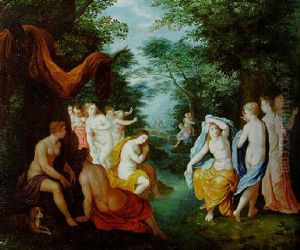 Diana And Acteon by Hendrik van Balen the Elder