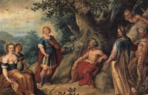 Apollon Et Marsyas by Hendrik van Balen the Elder