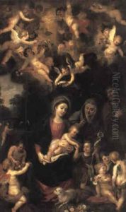 The Rest On The Return From Egypt by Hendrik van Balen the Elder