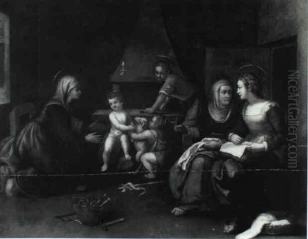 St. Joseph At His Workshop With The Infant Christ And Infant St. John. . . - view 1