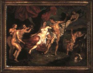 Venus And Adonis by Hendrik van Balen the Elder