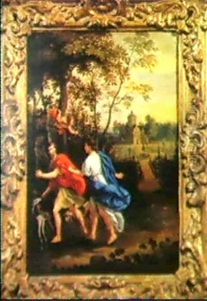 Venere Cerca Di Trattenere Adone Che Parte Per La Caccia - view 1