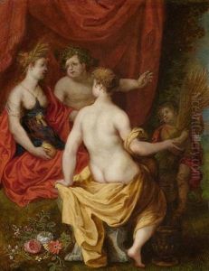 Sine Cerere Et Baccho Friget Venus - Ohne Ceres Und Bacchus Friert Venus by Hendrik van Balen the Younger