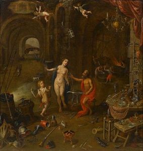 Venus In The Forge Of Vulcan by Hendrik van Balen the Younger