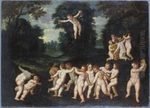 Cortege De Putti by Jan Van Balen