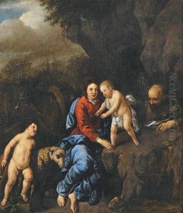 Hl. Familie Mit Johannesknaben by Jan Van Balen