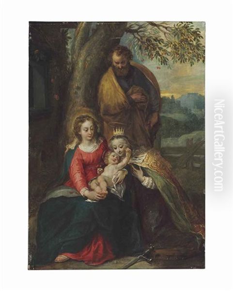 The Holy Family With Saint Catherine Of Alexandria Beneath A Cherry Tree - view 1