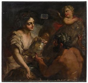 Vulcain Remettant A Venus Les Armes D'enee