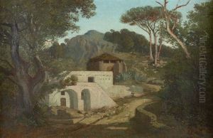 Vue D'un Paysage Mediteraneen by Adolphe-Paul-Emile Balfourier