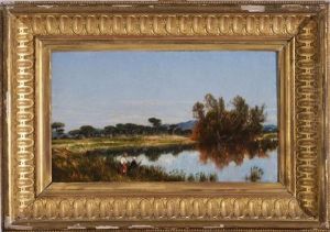 Etang Dans La Campagne Romaine