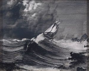 Bat I Opprort Hav by Peder Balke
